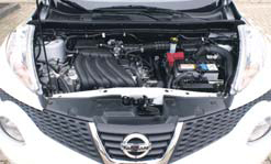 Nissan Juke testverslag motorcompartiment