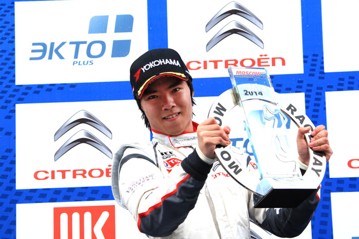 Citroen WTCC Moskou Ma Qing Hua podium