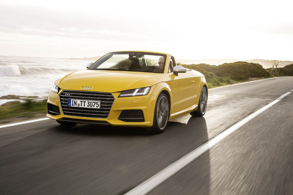 Audi TT Roadster yellow front