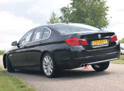 Test BMW 528i slalom