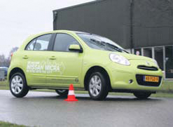 Nissan Micra testverslag slalom