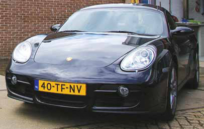 Porsche Cayman test voorkant