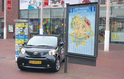 Toyota iQ test centrum kaart